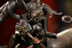 13-4 The Goddess Durga Slaying Mahisha, 14C, Nepal - New York Metropolitan Museum Of Art.jpg